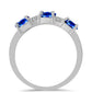 Anillo de Plata con Zafiro Azul Australiano y Topacio Blanco