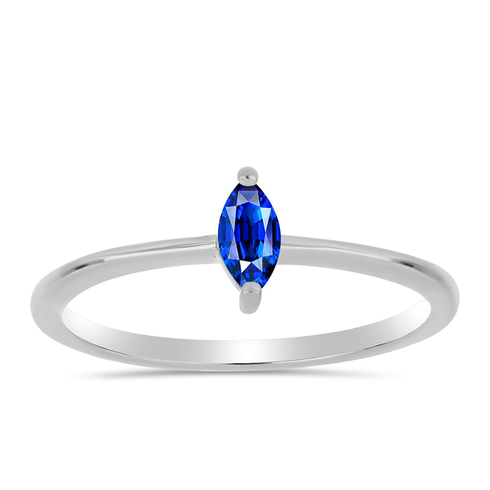 Anillo de Plata con Zafiro Azul Australiano 1 