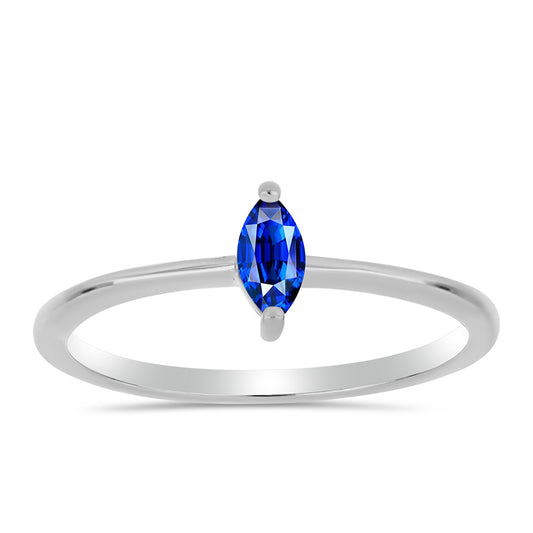 Anillo de Plata con Zafiro Azul Australiano