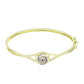 Pulsera de Plata Bañada en Oro con Diamante Púrpura y Diamante blanco