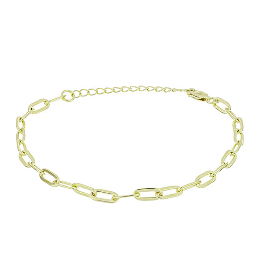 Pulsera de Plata Bañada en Oro