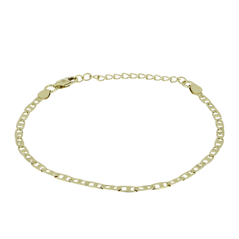 Pulsera de Plata Bañada en Oro 1 