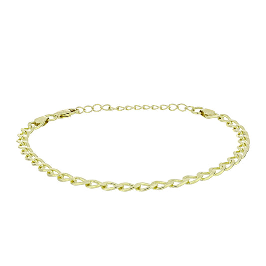 Pulsera de Plata Bañada en Oro