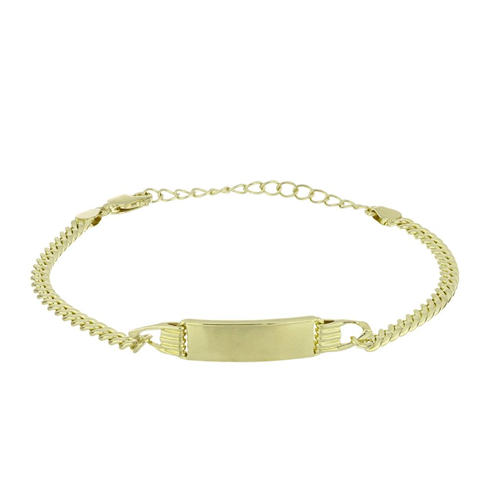 Pulsera de Plata Bañada en Oro 1 