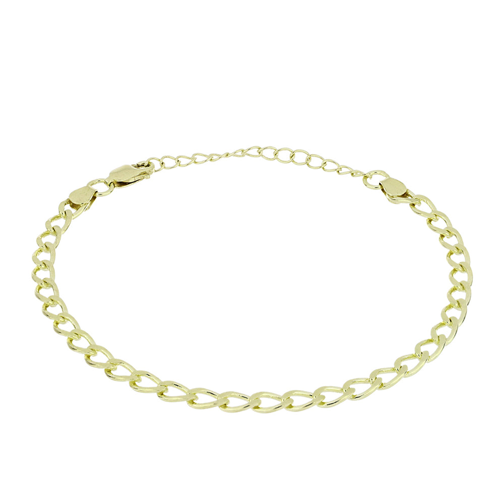 Pulsera de Plata Bañada en Oro 1 