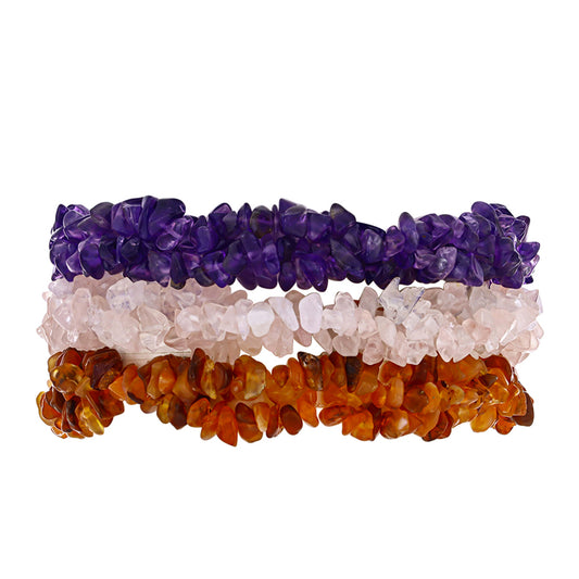 Conjunto Pepita con Amatista de Marruecos y Cornalina de Tagebau ( Pulsera )