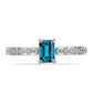Anillo de Plata con Topacio Azul Londres