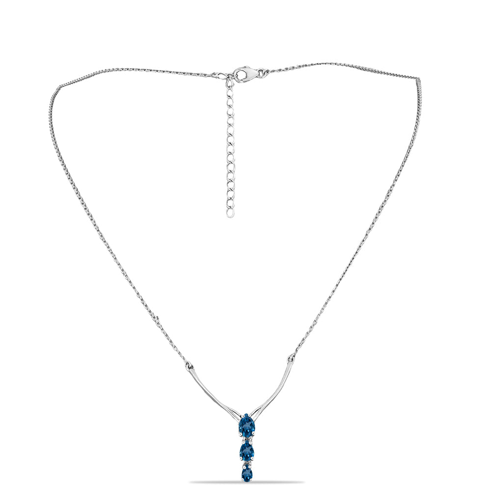 Collar de Plata con Topacio Azul Londres 1 