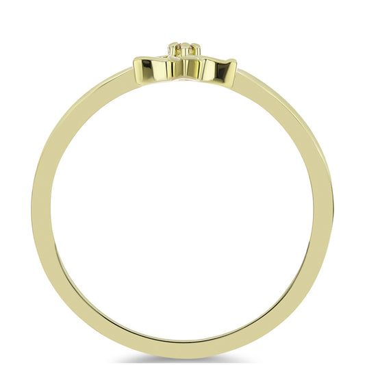 Anillo de Plata Bañada en Oro con Diamante Champagne