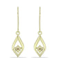 Pendientes de Plata Bañada en Oro con Diamante Champagne