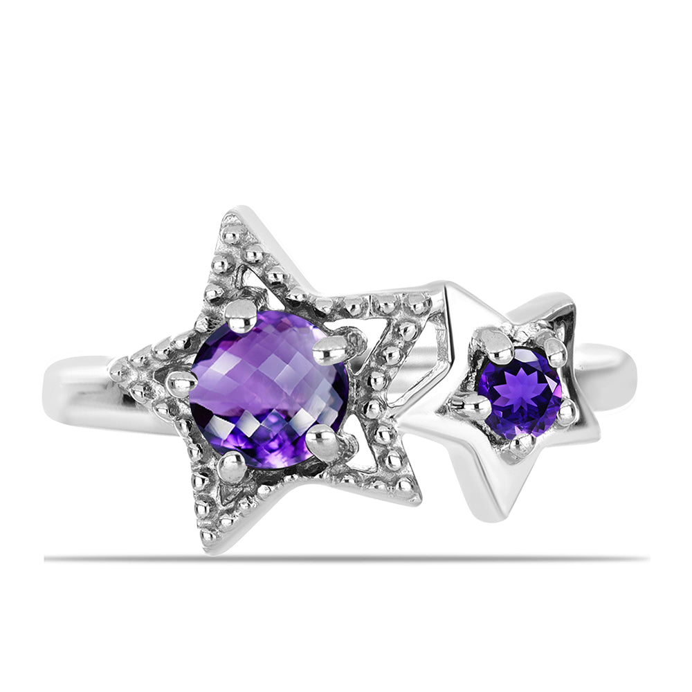 Anillo de Plata con Amatista de Marruecos