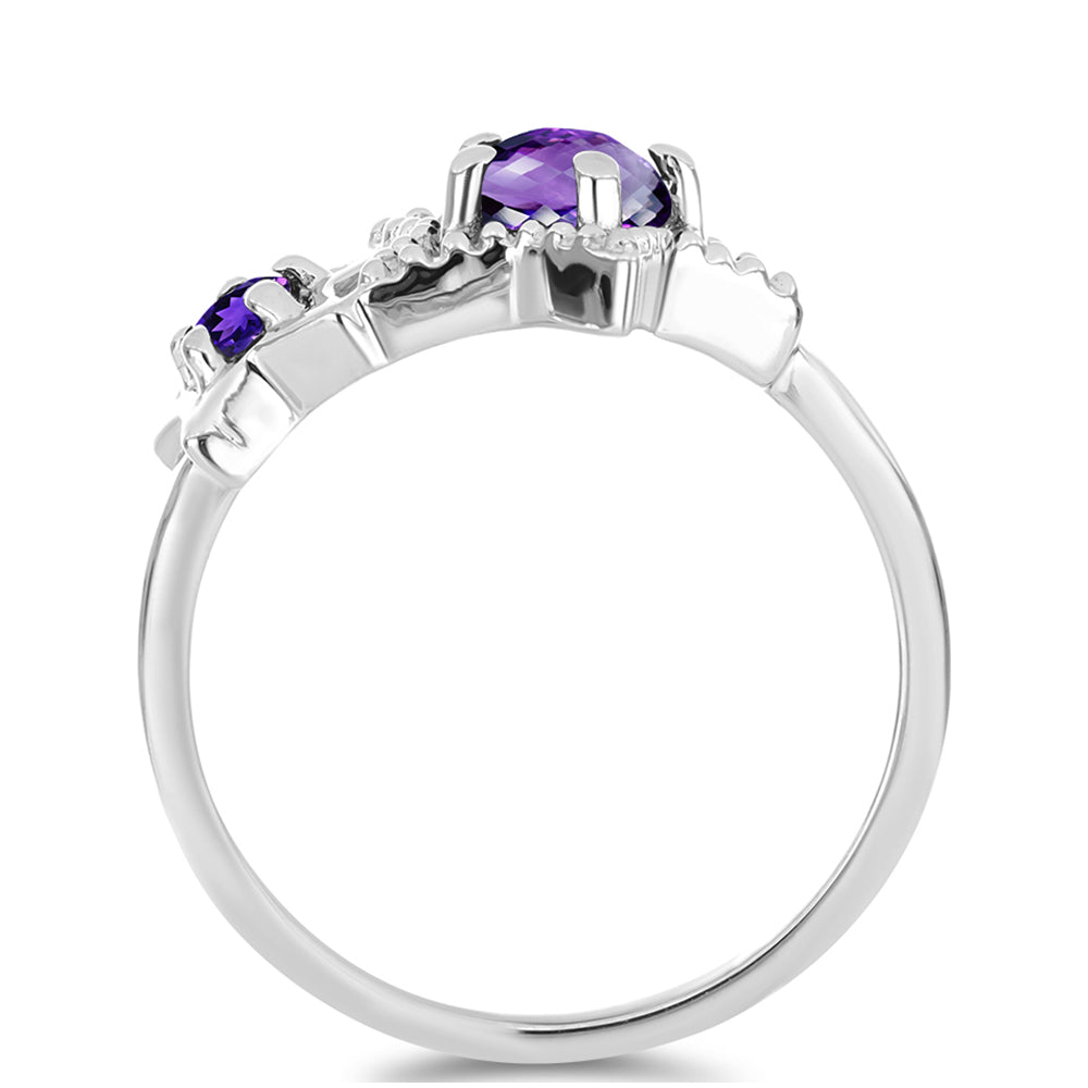 Anillo de Plata con Amatista de Marruecos