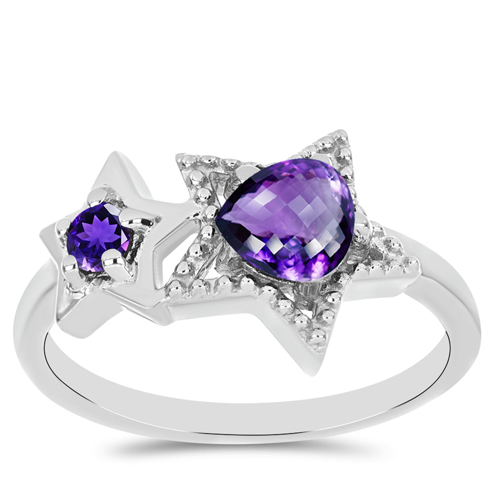 Anillo de Plata con Amatista de Marruecos