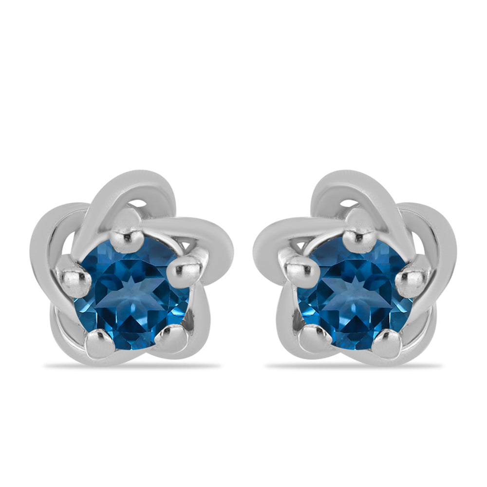 Pendientes de Plata con Topacio Azul Londres