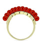 Anillo de Plata Bañada en Oro con Perla roja de río