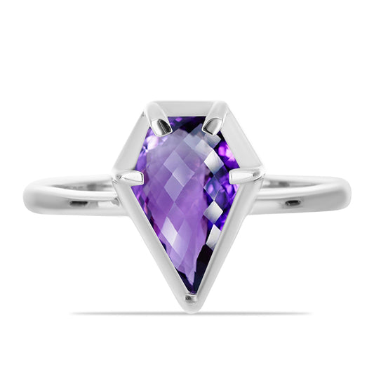 Anillo de Plata con Amatista de Marruecos