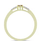 Anillo de Plata Bañada en Oro con Diamante Champagne y Diamante blanco