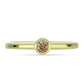Anillo de Plata Bañada en Oro con Diamante Champagne