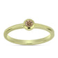 Anillo de Plata Bañada en Oro con Diamante Champagne