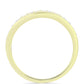 Anillo de Plata Bañada en Oro con Diamante Champagne y Diamante blanco