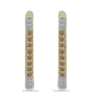 Pendientes de Plata Bañada en Oro con Diamante Champagne y Diamante blanco