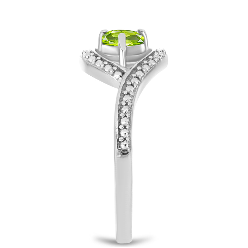 Anillo de Plata con Peridoto de Changbai 4 