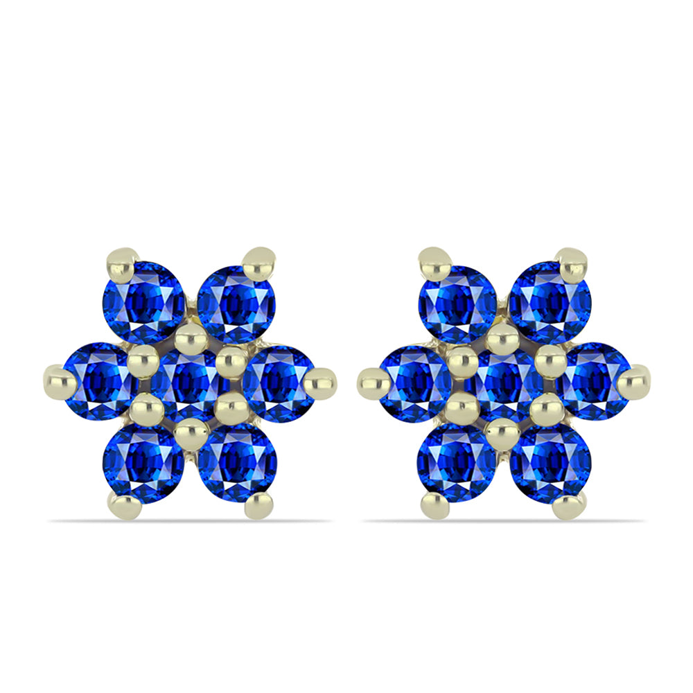 Conjunto de Plata Bañada en Oro con Rubí de Madagascar y Esmeralda de Brasil ( Pendientes ) 6 