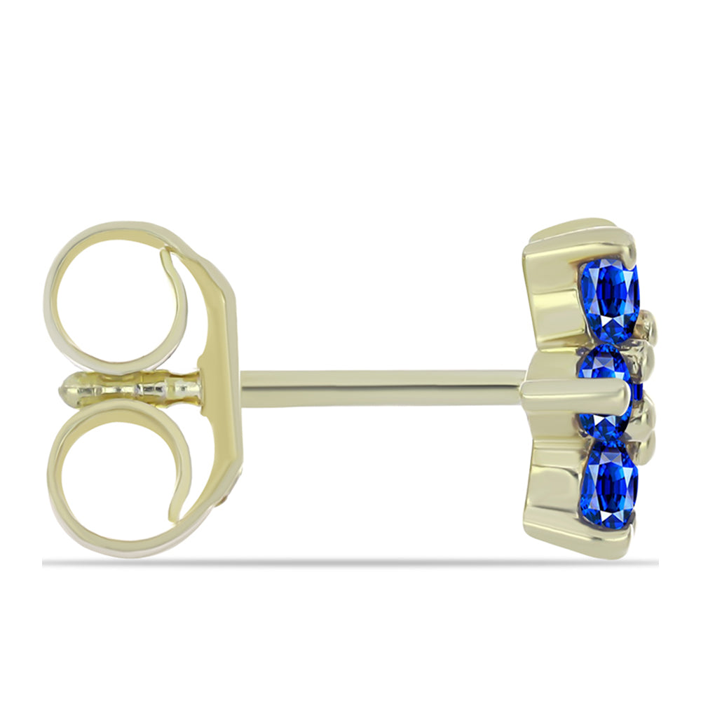 Conjunto de Plata Bañada en Oro con Rubí de Madagascar y Esmeralda de Brasil ( Pendientes )