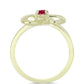 Anillo de Plata Bañada en Oro con Rubí de Madagascar