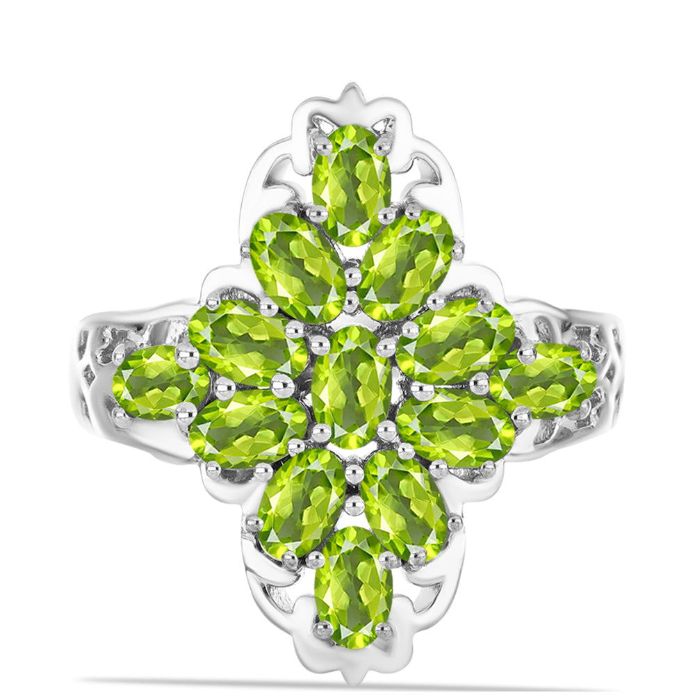 Anillo de Plata con Peridoto de Changbai 1 