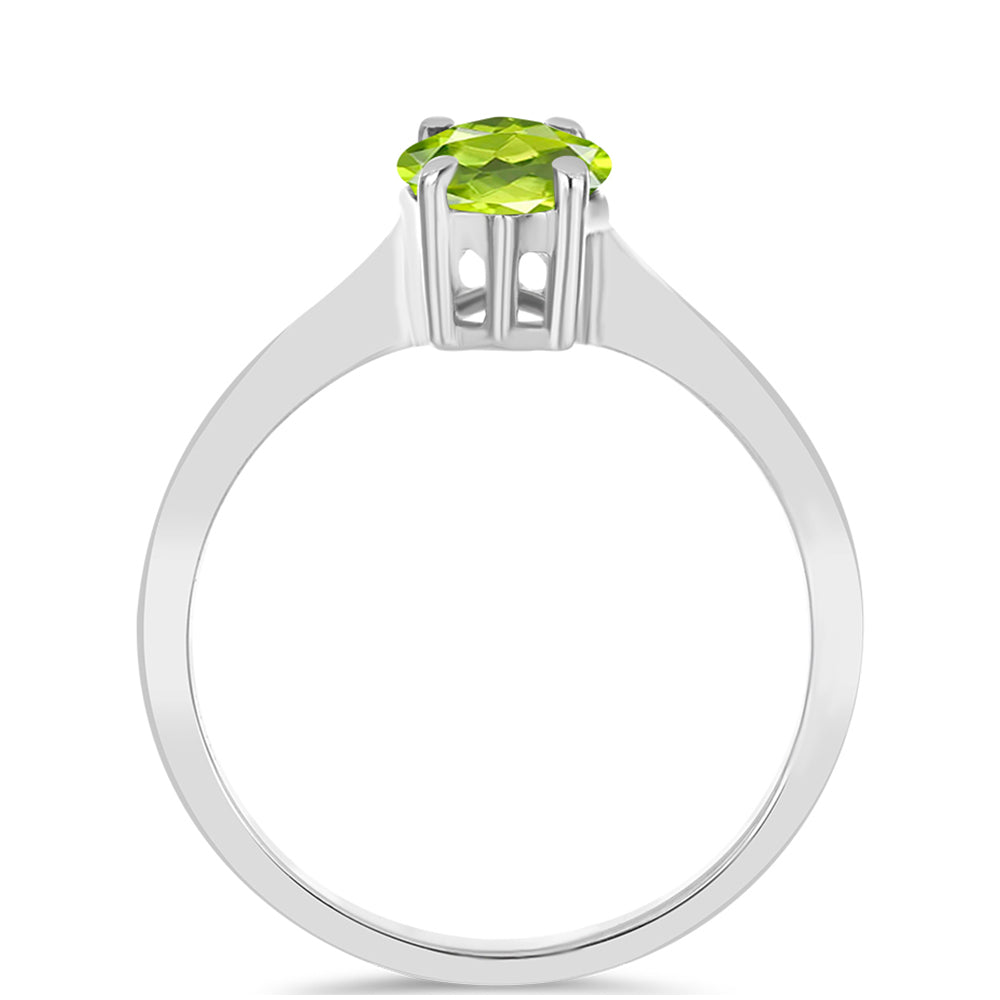Anillo de Plata con Peridoto de Changbai