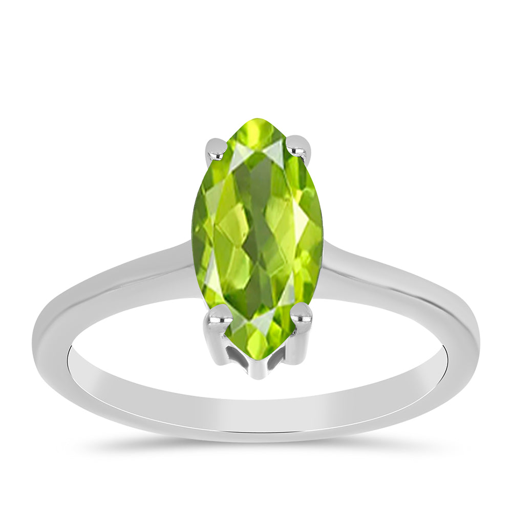 Anillo de Plata con Peridoto de Changbai
