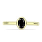 Anillo de Plata Bañada en Oro con Ónix negro de Suwar