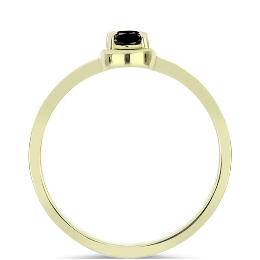 Anillo de Plata Bañada en Oro con Ónix negro de Suwar