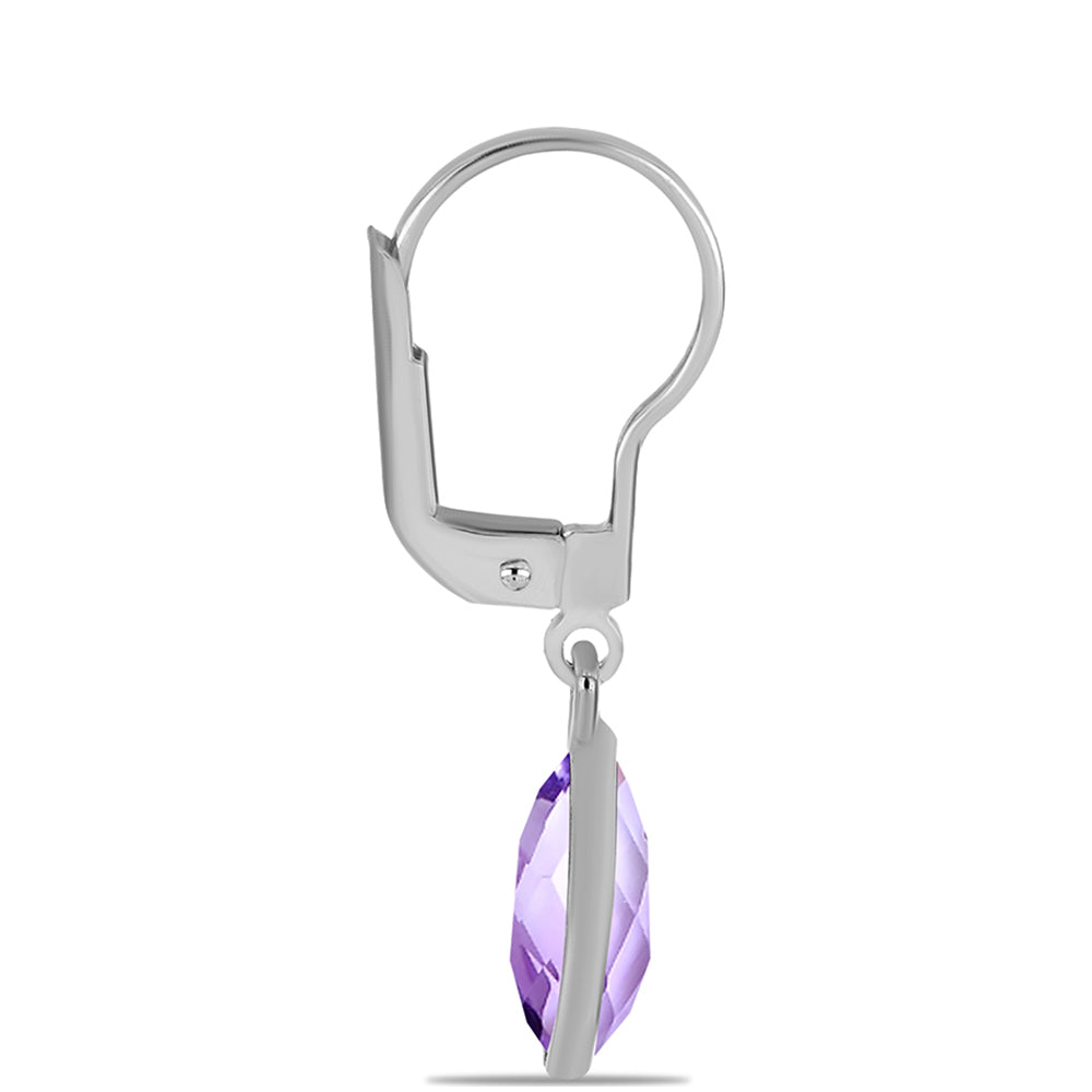 Pendientes de Plata con Amatista Rosa de Francia