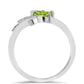 Anillo de Plata con Peridoto de Changbai y Topacio Blanco