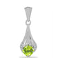 Colgante de Plata con Peridoto de Changbai y Topacio Blanco
