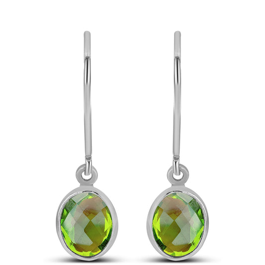 Pendientes de Plata con Peridoto de Changbai