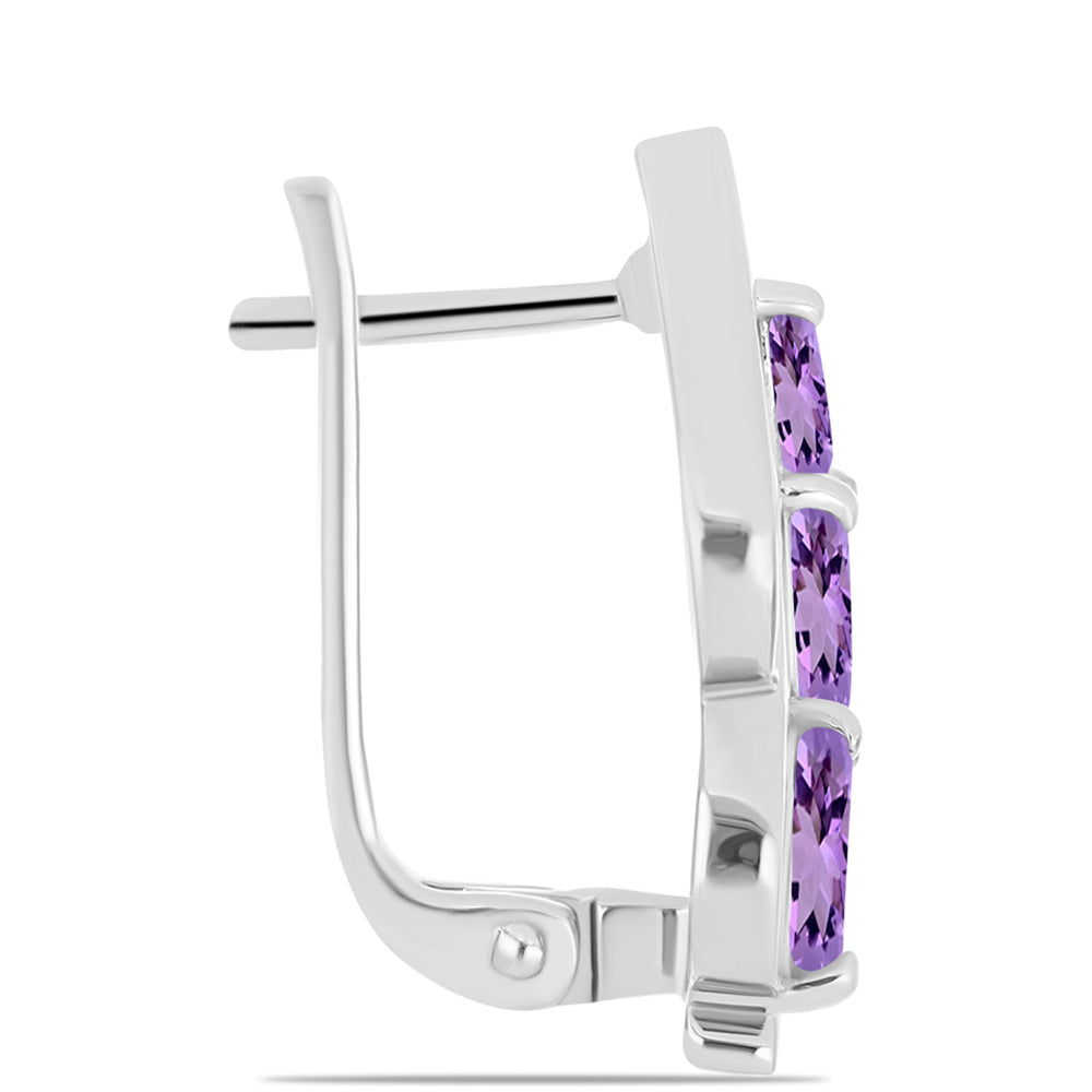 Pendientes de Plata con Amatista Rosa de Francia 2 