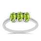 Anillo de Plata con Peridoto de Changbai