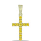 Cruz Colgante de Plata Bañada en Oro con Zafiro Amarillo Rosebery