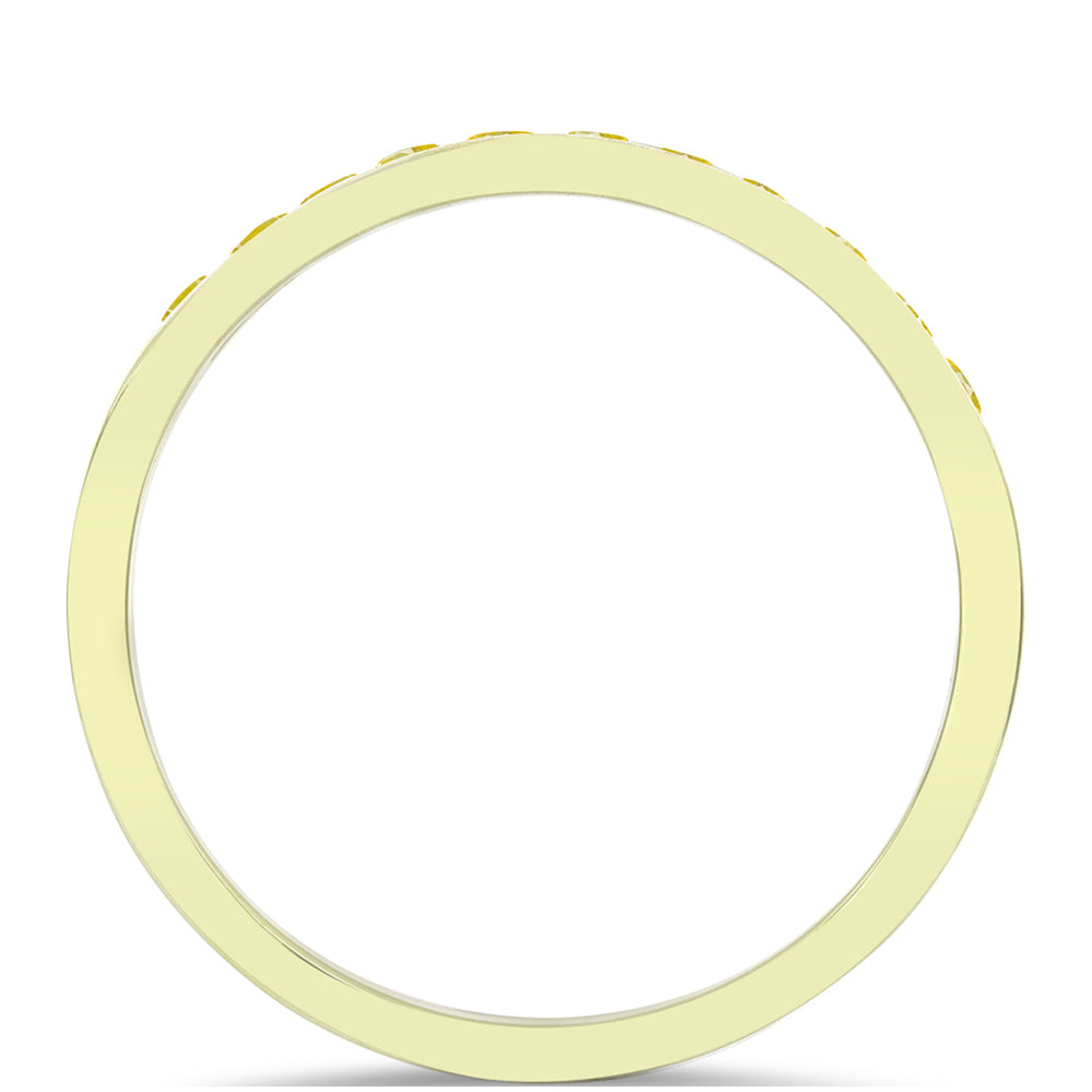 Anillo de Plata Bañada en Oro con Zafiro Amarillo Rosebery 3 