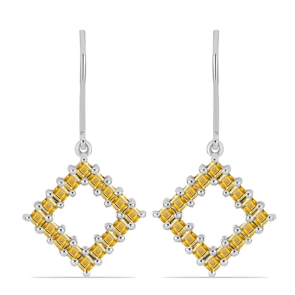 Pendientes de Plata con Citrino de los Montes Urales 1 