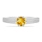 Anillo de Plata con Citrino de los Montes Urales
