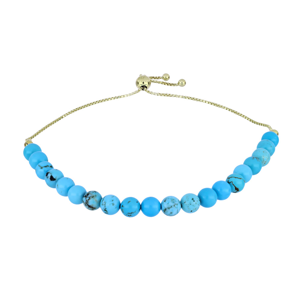 Pulsera de Plata Bañada en Oro con Turquesa Bella Durmiente 1 