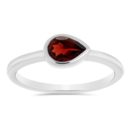 Anillo de Plata con Granate Barton