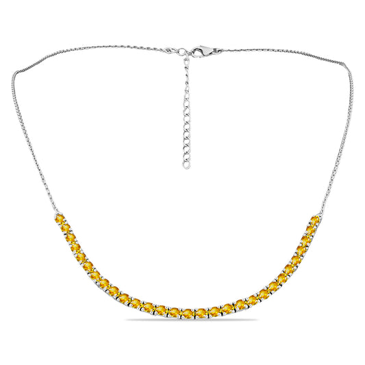 Collar de Plata con Citrino de los Montes Urales