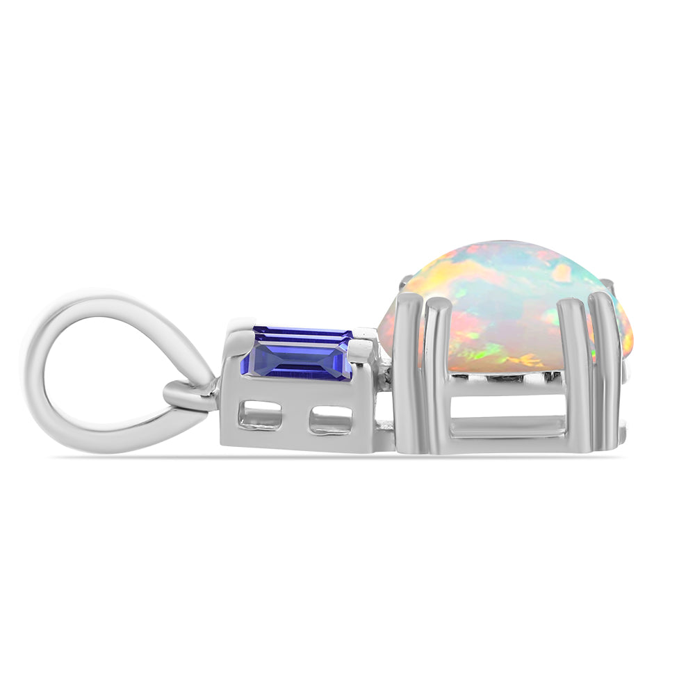 Colgante de Plata con Tanzanita y Ópalo Etíope de Lega Dembi 2 