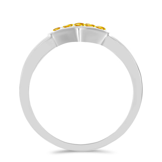 Anillo de Plata con Citrino de los Montes Urales