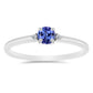 Anillo de Plata con Tanzanita y Topacio Blanco